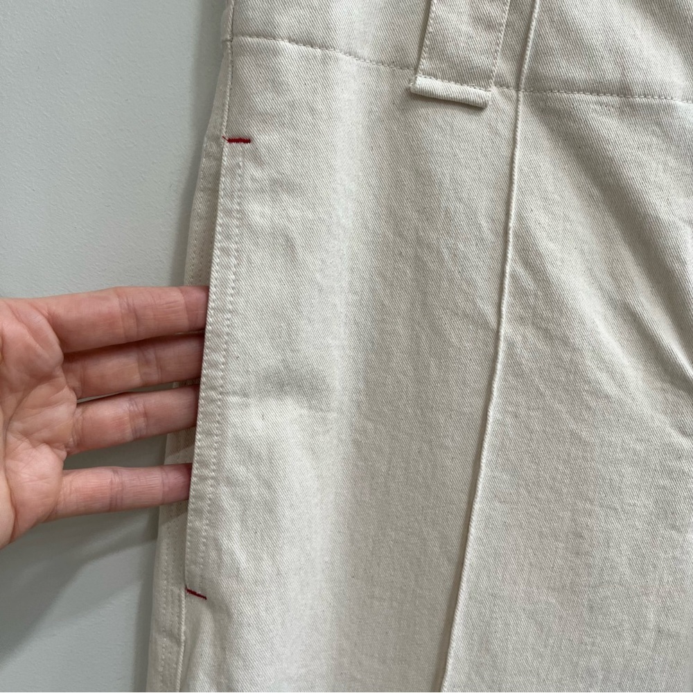 Isabel Marant Pants Creamy White (Ecru) Dilemony Denim Trousers 38 U.S Size 6 - Picture 12 of 16